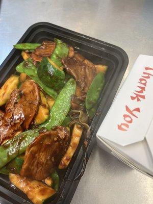 Bar-B-Q Pork with Snow Peas $13.50