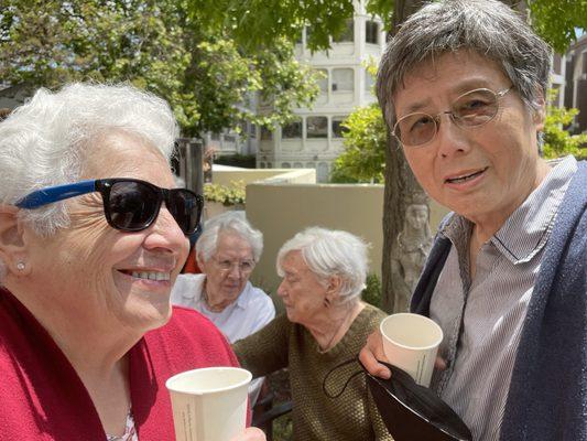 June 2023 Garden party for residents celebrating their 50th Wedding Anniversary