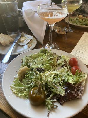 House salad, cocktails