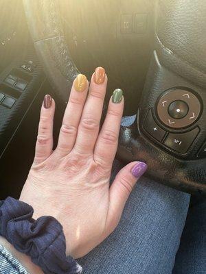 Fall nail colors I selected from their book