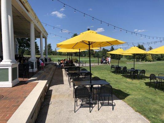 Brewvino has outdoor seating on the porch and lawn.