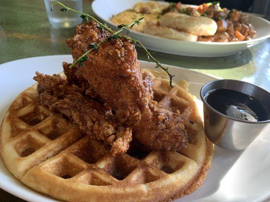 Chicken and waffle