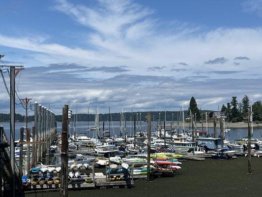 The shoreline recedes in the summer