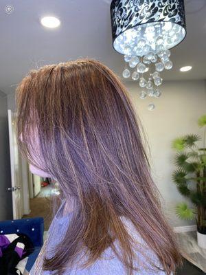 Before: gorgeous color and subtle highlights, soft and manageable.