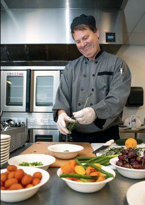 Chef Michael preparing a beautiful lunch