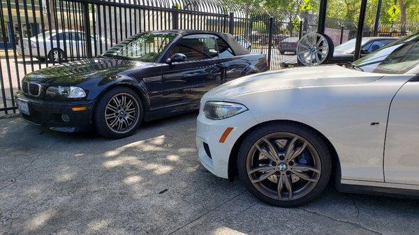 Clients cars freshly serviced and ready to hit the road.