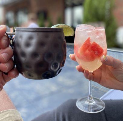 Mississippi mule and watermelon drink