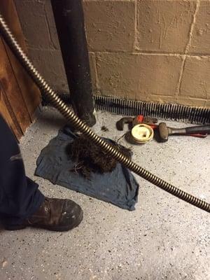 How much it came out from one sewage pipe.