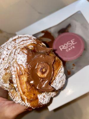 Sweet Nutella croissant