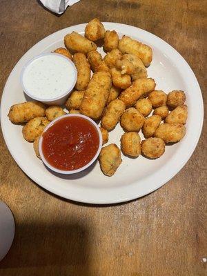 Cheese Curds - great with both marinara & ranch