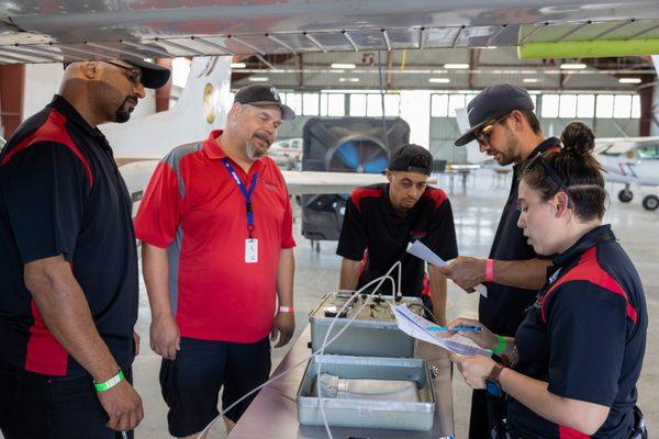 Spartan College Riverside Aviation Maintenance students