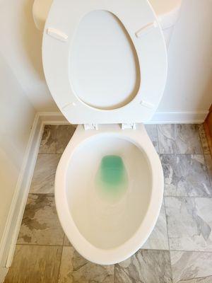 After picture of bathroom toilet