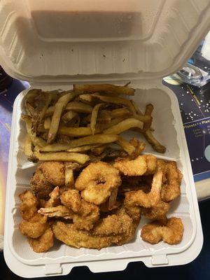 Perch Special - puppies, perch, fries & shrimp