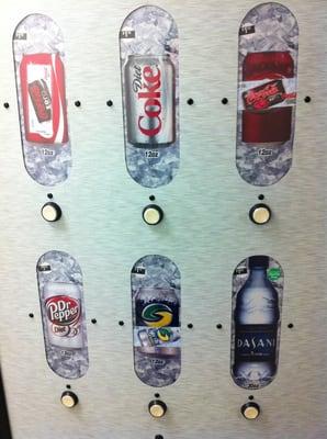 They only offer " DIET" sodas in vending machines. Lol... I just want a regular coke!!!