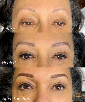 Soft powder brows, microblading, microshading