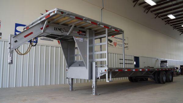 trailer with helicopter landing platform. custom built by nationwide trailers