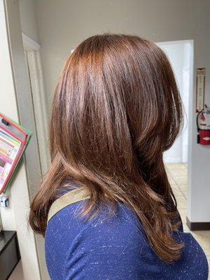 Copper red hair color