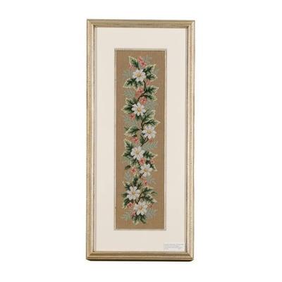 Original Needlepoint Flowers 14w x 30h DA045