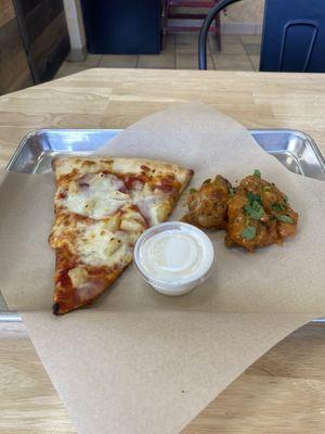 Hawaiian slice and butter chicken wings