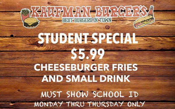 STUDENT SPECIAL!!