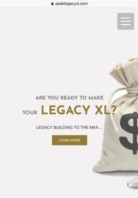 Visit www.PEAKLegacyXL.com for all of your wealth building solutions