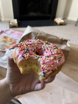 Strawberry sprinkle donut