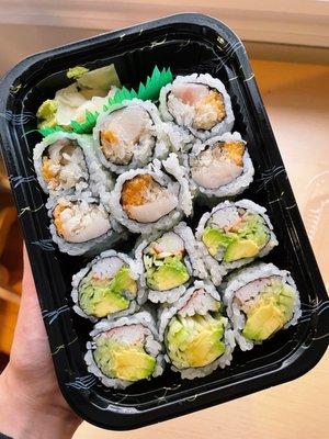 Spicy White Tuna Roll & California Roll