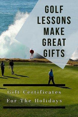 We have gift certificates for all individual and group lessons. Give the gift of golf.