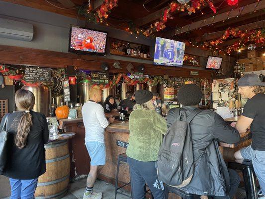 The bar area