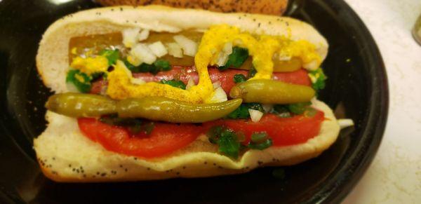 The Chicago dog poppy seed bun with celery salt