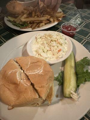 Chicken Chesapeake with coleslaw