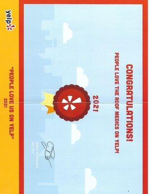Thank you for Voting for us! We Truly are loved.  Voted #1 in Mesa AZ - Again.  The Roof Medics, LLC www.theroofmedics.com 480-284-7338