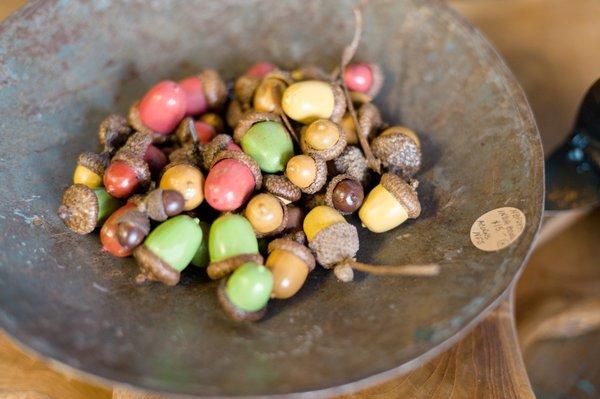 Hand Painted Acorns.