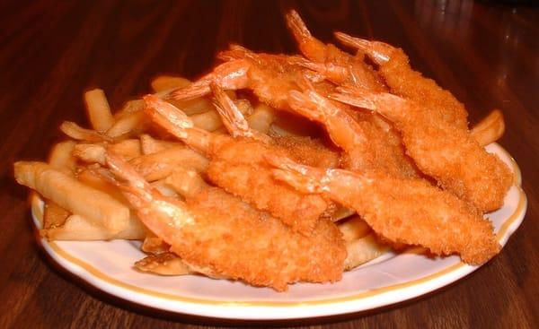 Fried baby shrimp W.french fries