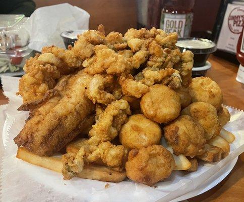 Massive amounts of food in this platter.