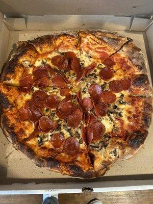 Medium Pepperoni and Mushroom