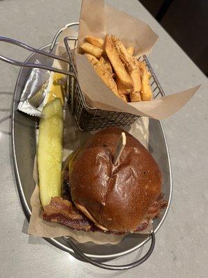 Burger and fries