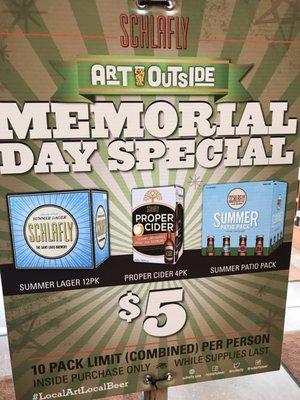 $5 12 pack or 4 packs of cider