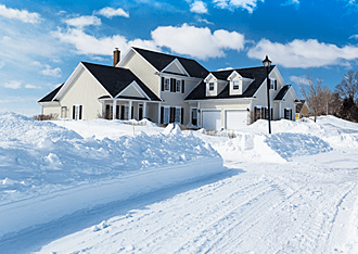 Snow removal and de-icing at a subdivision in Fredericksburg, Virginia