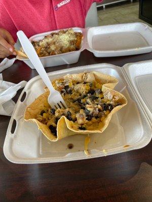 Monster Nachos and a Baked Taco Salad Shell