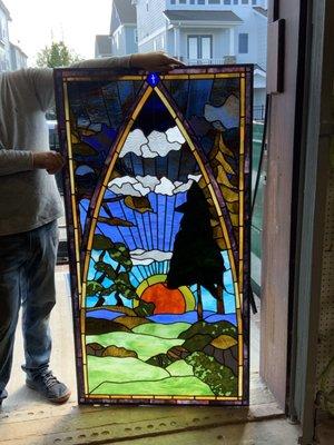 Custom Sunrise Stained Glass