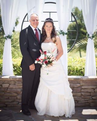 Bride with her father