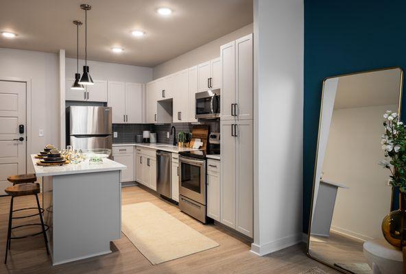 Wellsmith Apartments Model Island Kitchen