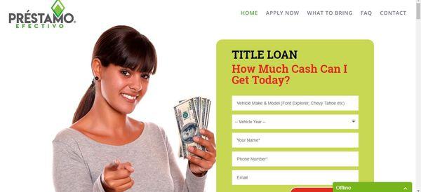 Loan website built for  Sacramento business