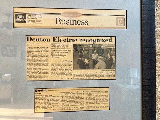 Denton County Electricians News Article