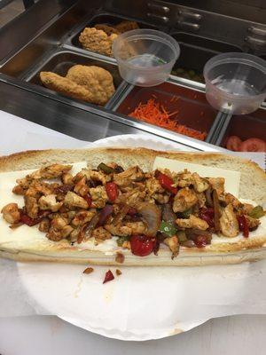 Chicken cheesesteak sub!