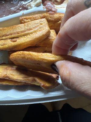 Very dry platano frito