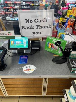 No cash back