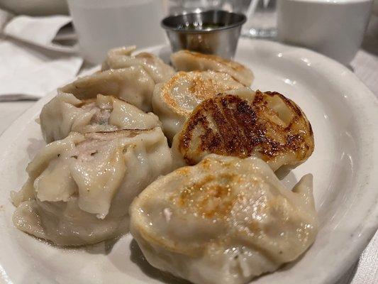 Pan Fried Dumplings (pork, chicken, and shrimp)