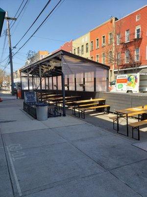 Outdoor dining area